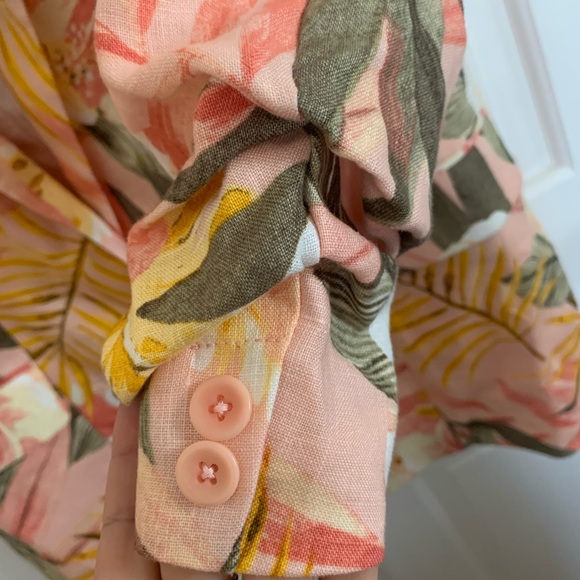 Joie Pink Tropical Print "Kishina B" Blazer - Picture 9 of 14